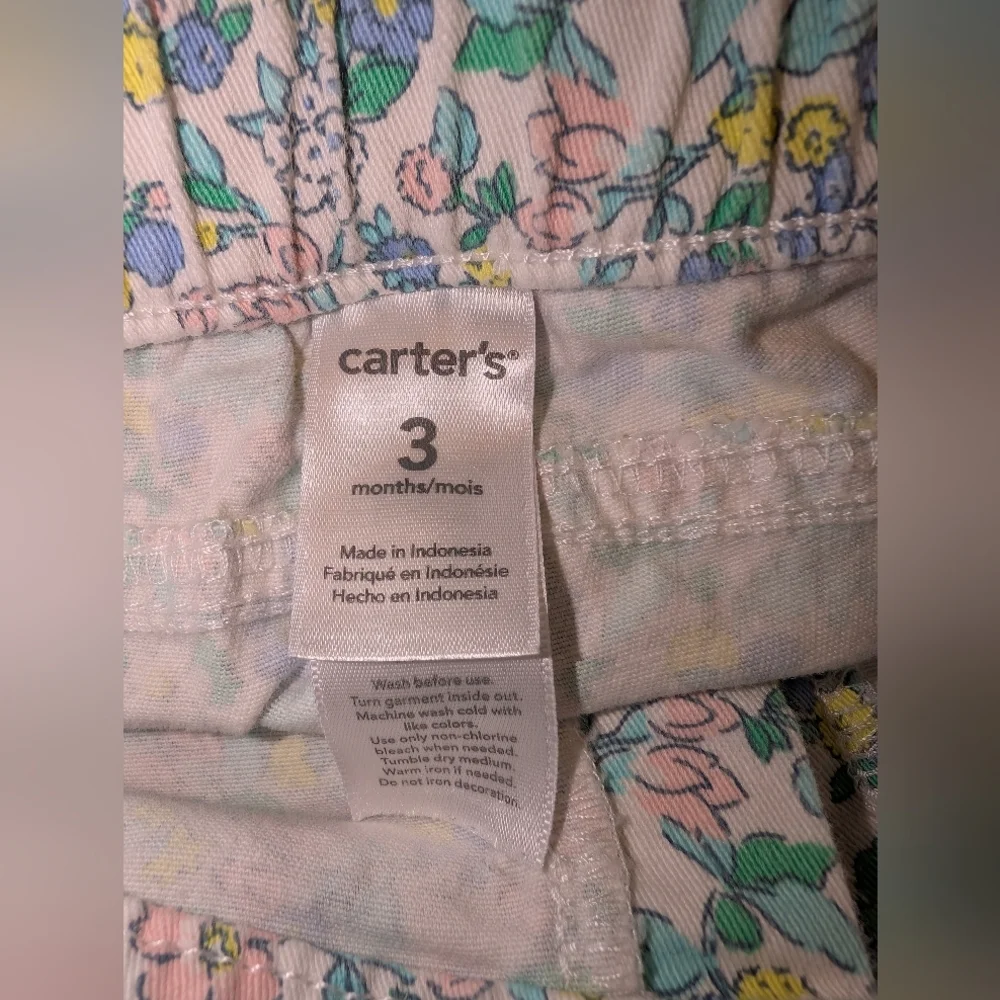 Carter's Floral Pants Baby Girls Size 3 Months